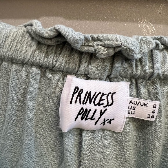 Princess Polly Soft Blue Ruffle Shorts - Picture 2 of 2